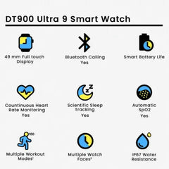 DT900 ULTRA Smart watch With 7 Straps with best features