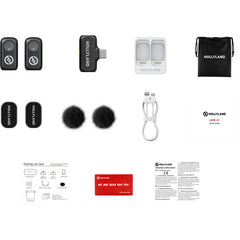 Hollyland LARK A1 Mini Duo (Space Gray, with USB-C RX) Wireless Microphone