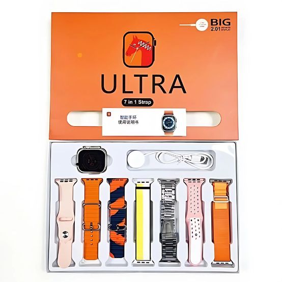 7 in 1 ultra smart watch with 7 straps