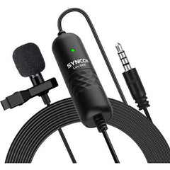 Synco Lav-S6E Omnidirectional Lavalier Microphone with 3.5mm Connector & Camera/Smartphone Sensor