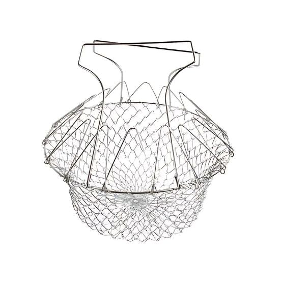 Steam Rinse Strain Folding Frying Basket