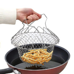 Steam Rinse Strain Folding Frying Basket