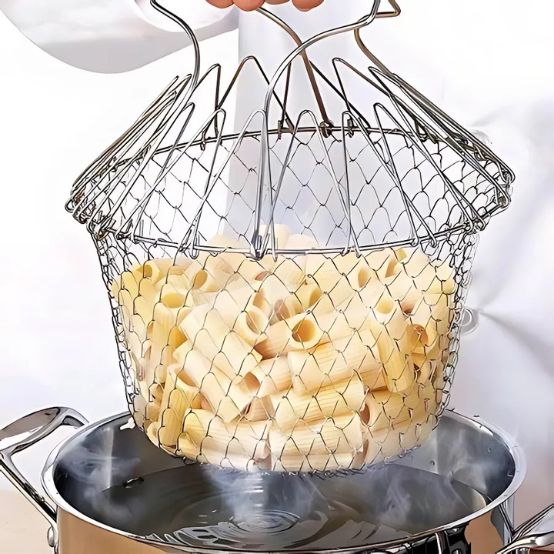 Steam Rinse Strain Folding Frying Basket