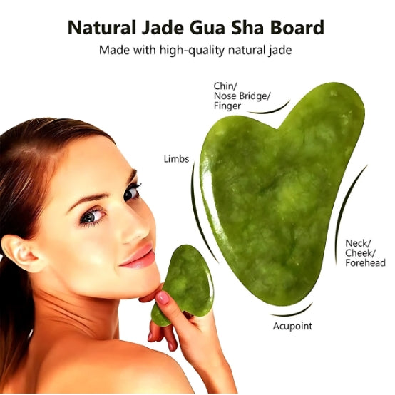 Jade Roller and Gua Sha Set, Face Roller