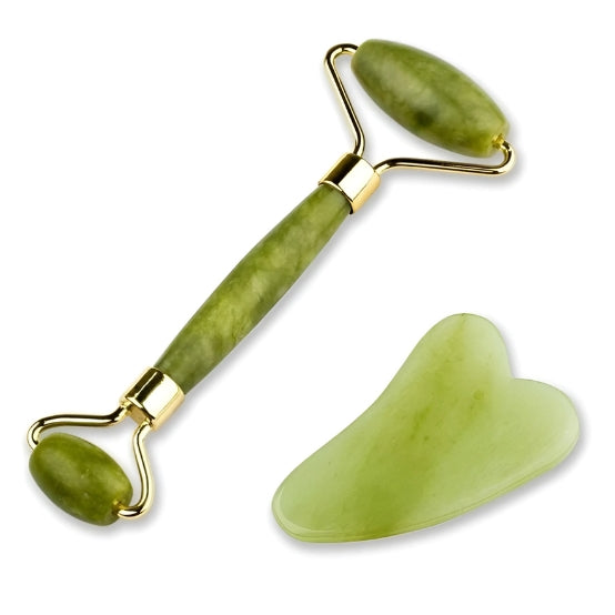 Jade Roller and Gua Sha Set, Face Roller