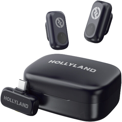 Hollyland LARK A1 Duo (Space Gray, with USB-C RX + Charging Case) Wireless Microphone