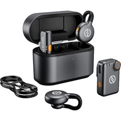 Hollyland LARK M2S Combo (Space Gray, with Camera RX + USB-C RX + USB-C to Lightning Cable) Wireless Microphone