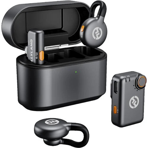 Hollyland LARK M2S Ultimate Combo (Space Gray, with Camera RX + USB-C RX + Lightning RX) Wireless Microphone