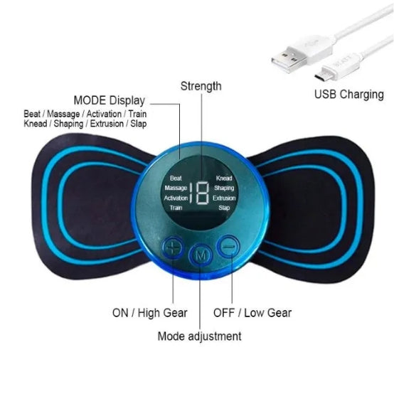 Mini Electric Muscle Stimulator Massager – Portable Pain Relief & Fitness Tool