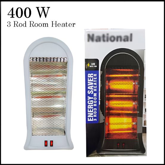 HT-111 Compact 400W Electric 3-Rod Room Heater