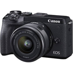 Canon EOS M6 Mark II Mirrorless Digital Camera with 15-45mm Lens (Black)