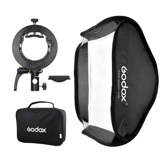 Godox 80x80cm Photo Studio Softbox Diffuser + S-type Bracket Bowens Holder Mount + Bag Kit for Camera Flash Light