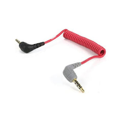 Rode SC7 3.5mm Right-Angle TRS to 3.5mm Right-Angle TRRS Coiled Adapter Cable for Smartphone