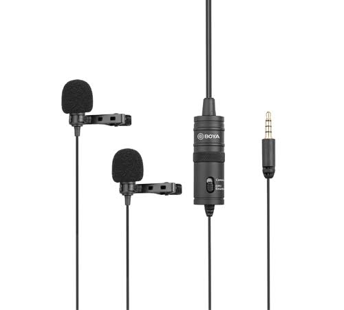 BOYA BY-M1DM Dual Omnidirectional Lavalier Microphone