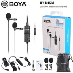 BOYA BY-M1DM Dual Omnidirectional Lavalier Microphone