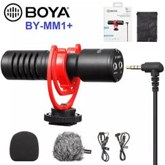 BOYA BY-MM1+ Ultracompact Camera-Mount Shotgun Microphone