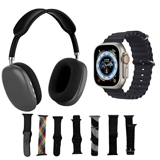 P9 ULTRA 2 SMART WATCH COMBO WITH HEADPHONES