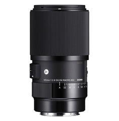 Sigma 105MM F2.8 DG DN Macro Lens - Side view highlighting its precision focus and mirrorless camera compatibility