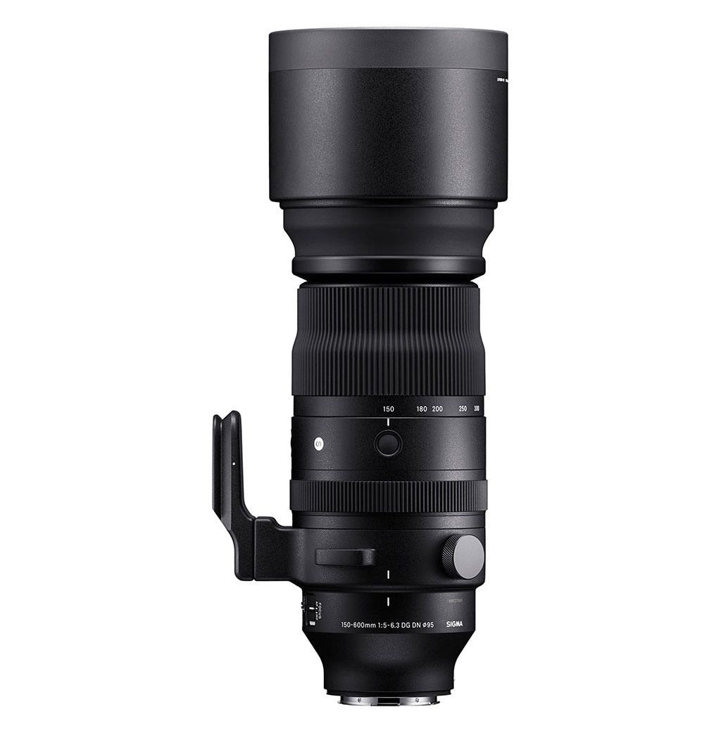 Sigma 150-600MM F5-6.3 DG DN OS Sports Lens - Front view showcasing powerful zoom range