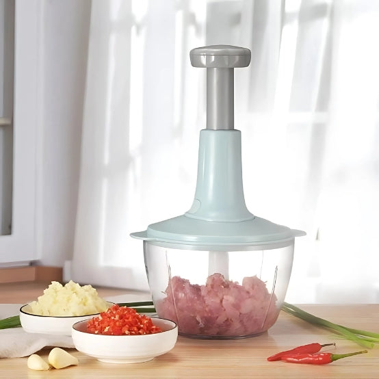 Stainless Steel Plastic Manual Speedy Hand Press Food Chopper