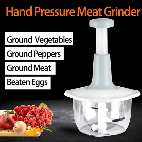 Stainless Steel Plastic Manual Speedy Hand Press Food Chopper