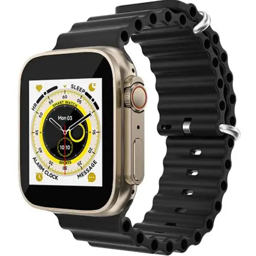 s8 ultra smart watch in black straps